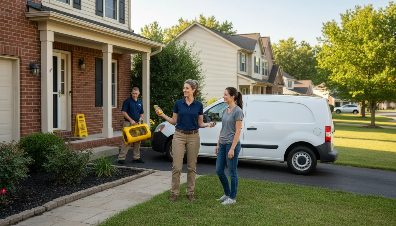 Residential water damage restoration in Wauneta, NE